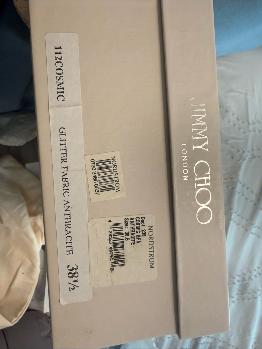 Jimmy Choo Black Sparkle Round Toe Stiletto Pumps - Picture 11 of 11